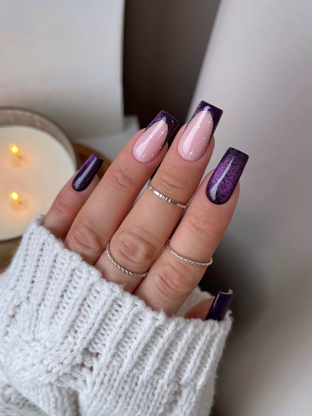 Cat-Eye-Effekt in Lila