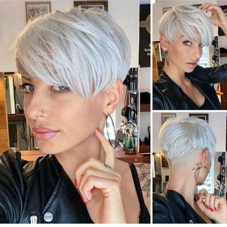Der freche Undercut-Pixie in Grau