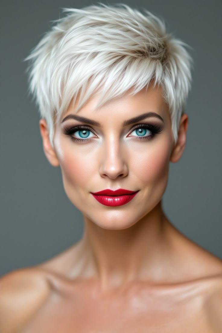 Platin trifft roten Lippenstift