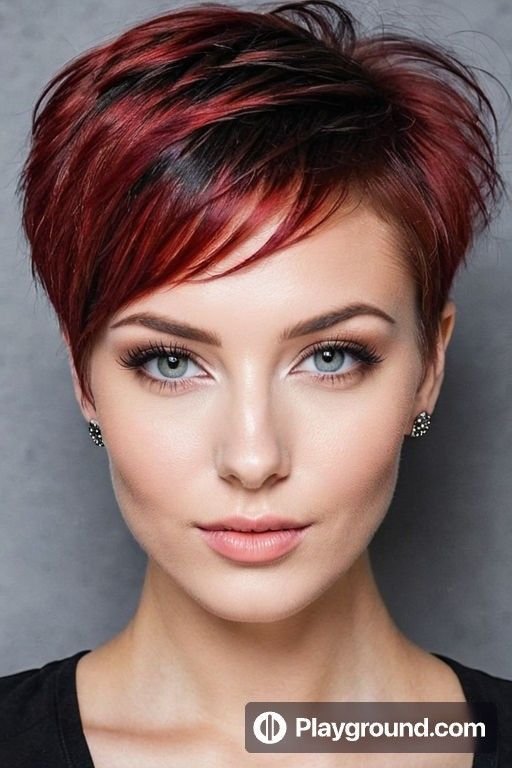 Rot-schwarzer Pixie mit Seitenpony