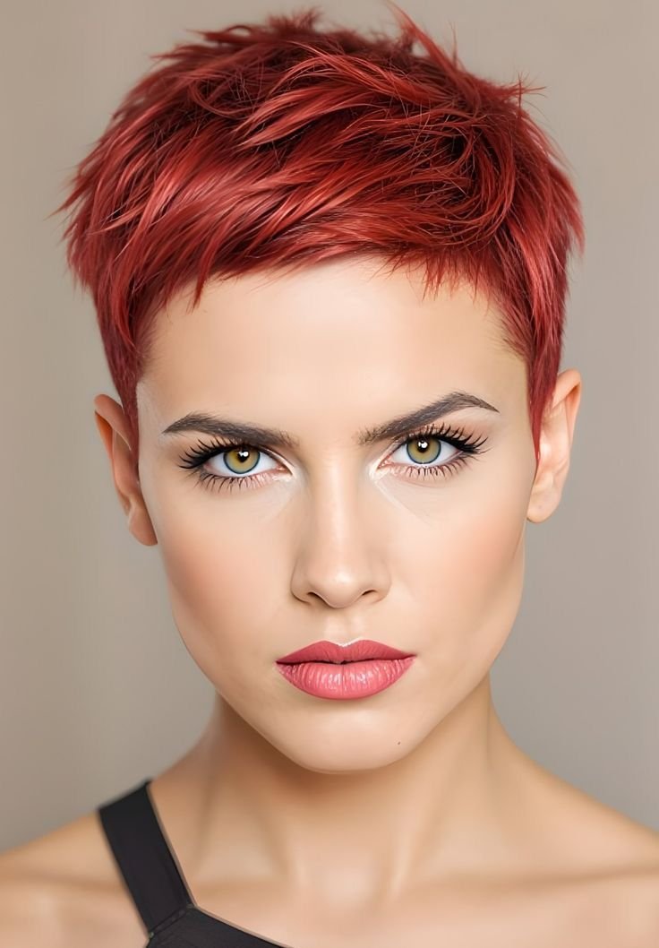 Erdbeerroter Crop-Pixie