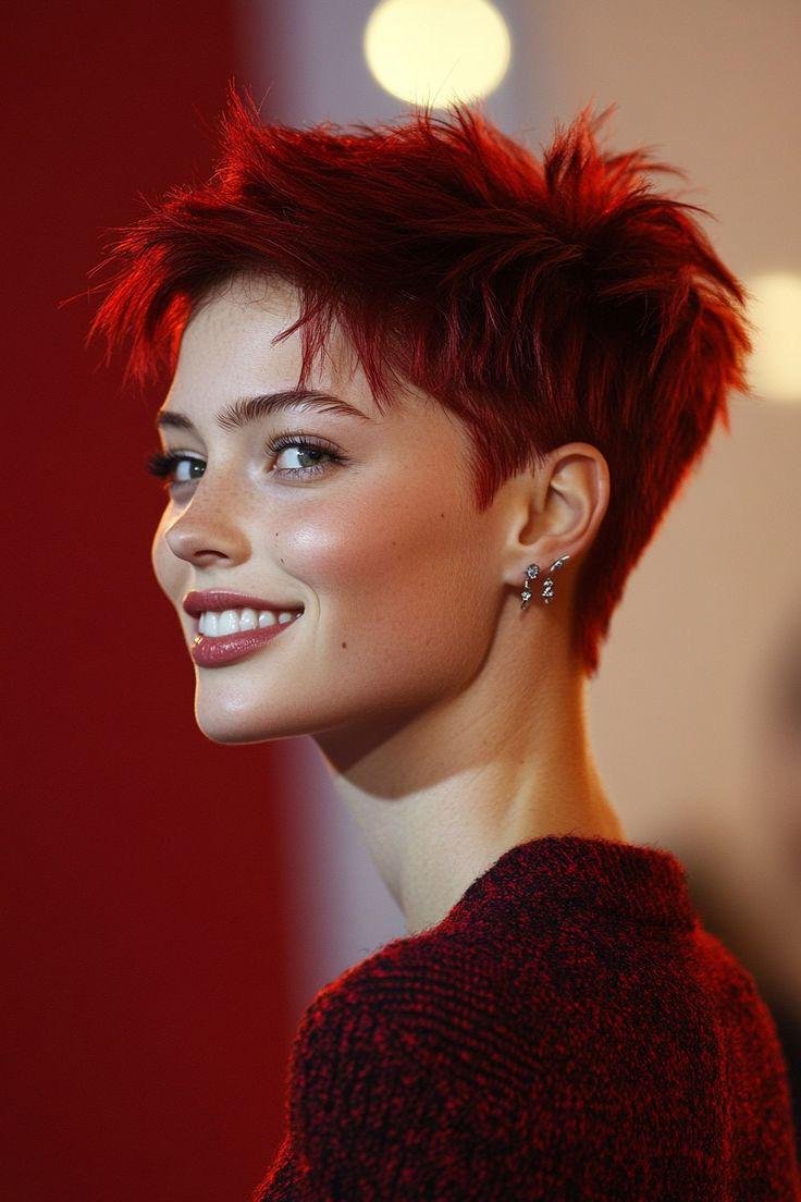 Scharlachroter Pixie mit Textur