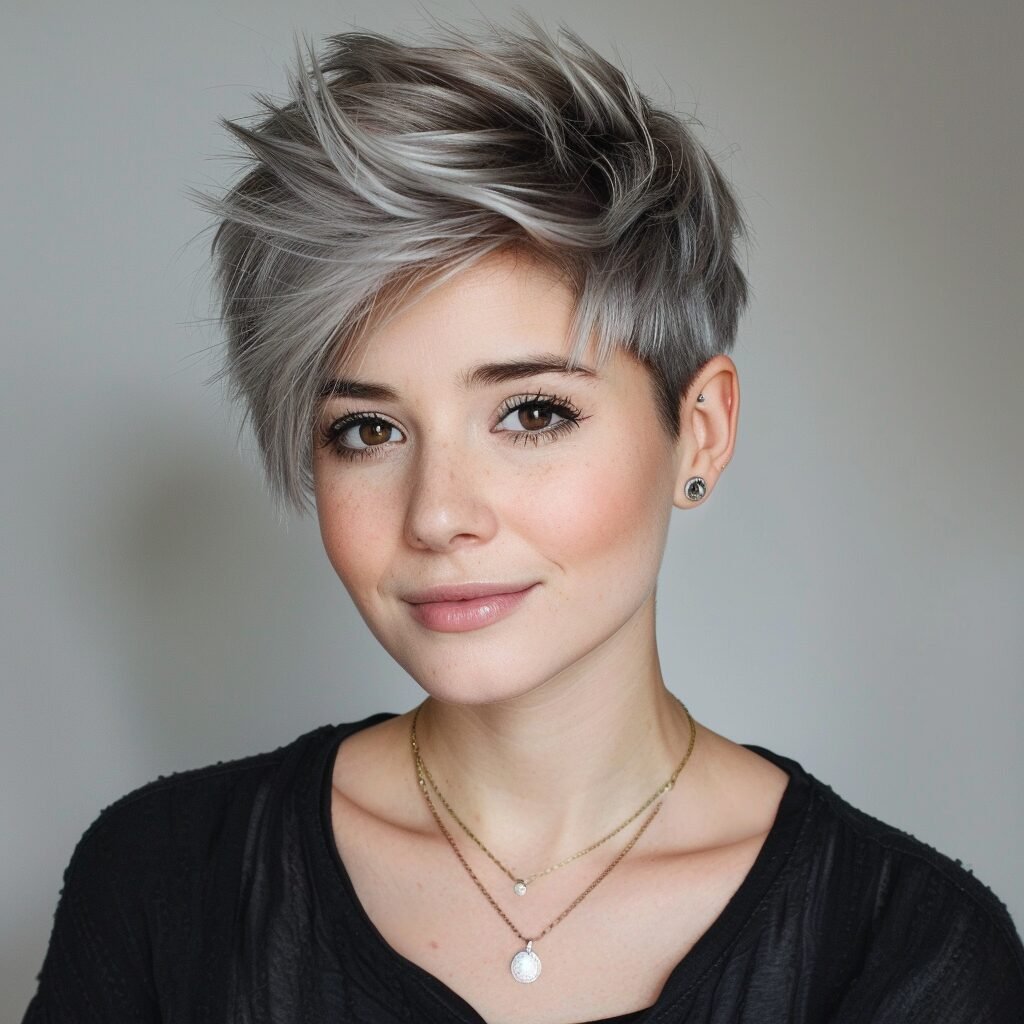 Graduierter Pixie in Silbergrau