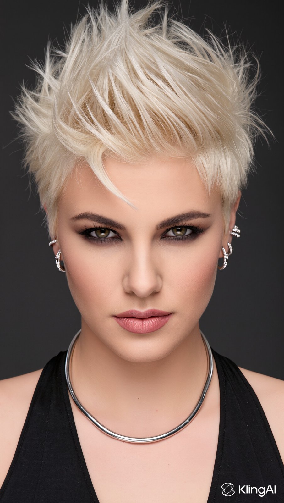 Texturierter Pixie mit Smokey Eyes